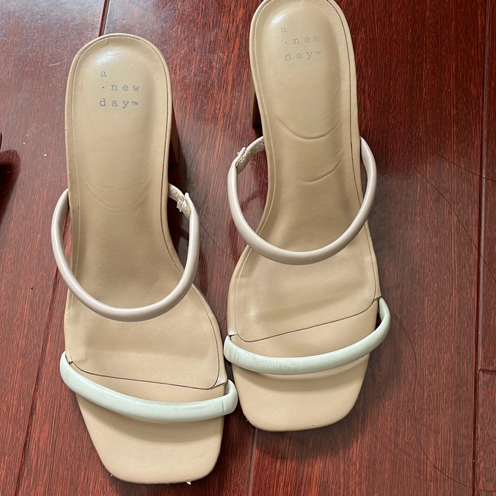 nude heeled sandals